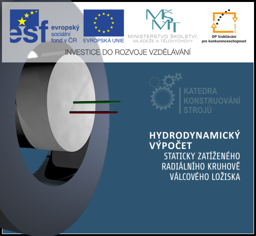 Hydrodynamick� v�po�et staticky zat�en�ho radi�ln�ho kruhov�-v�lcov�ho lo�iska